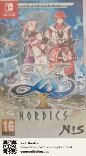 Ys X: Nordics Nintendo Switch, United Kingdom box front