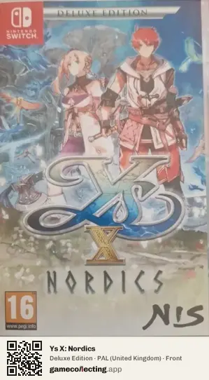 Ys X: Nordics Nintendo Switch, United Kingdom box front