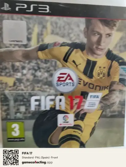FIFA 17 PlayStation 3, Spain box front