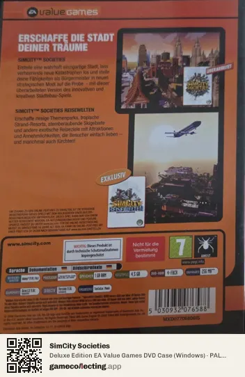 SimCity Societies Computer, Germany box back