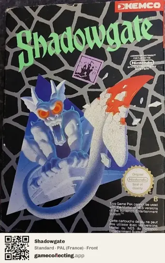 Shadowgate Nintendo Entertainment System, France box front