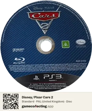 Disney/Pixar Cars 2 PlayStation 3, PAL disc