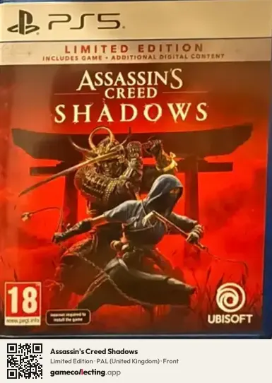 Assassin's Creed Shadows PlayStation 5, United Kingdom box front