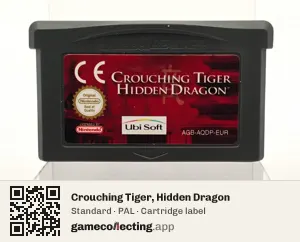 Crouching Tiger, Hidden Dragon Game Boy Advance, PAL cartridge label