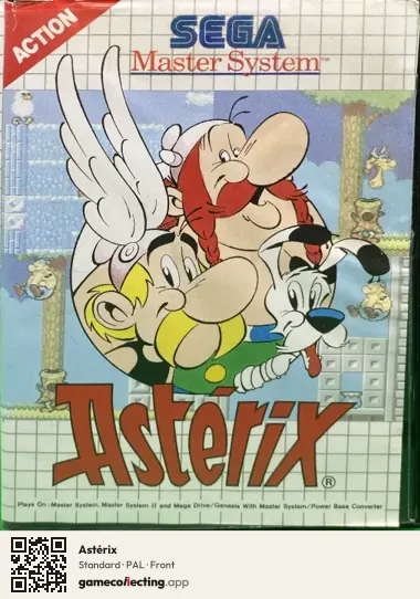 Astérix Sega Master System, PAL box front