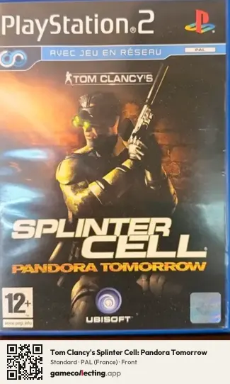 Tom Clancy's Splinter Cell: Pandora Tomorrow PlayStation 2, France box front