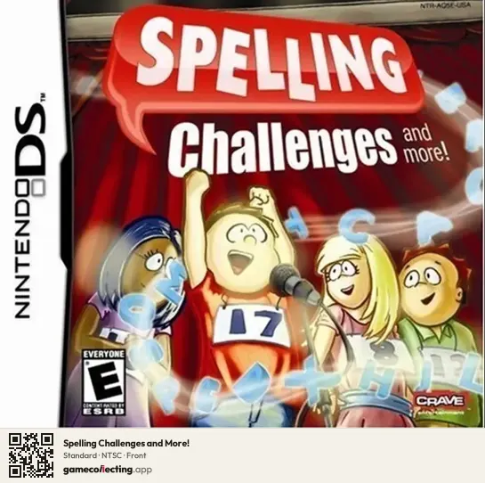 Spelling Challenges and More! Nintendo DS, NTSC box front