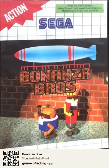 Bonanza Bros. Sega Master System, PAL box front