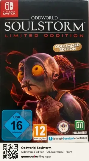 Oddworld: Soulstorm Nintendo Switch, Germany box front