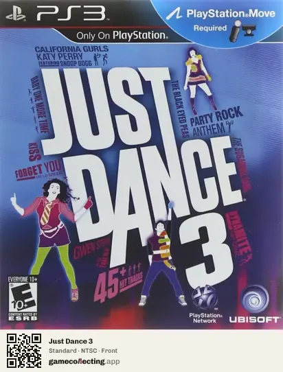 Just Dance 3 PlayStation 3, NTSC box front