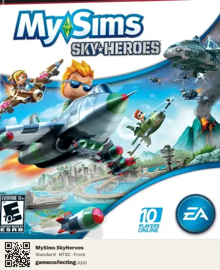 MySims SkyHeroes PlayStation 3, NTSC box front