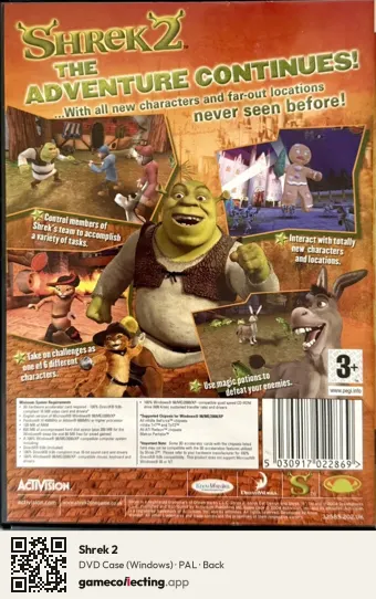 Shrek 2 Computer, PAL box back