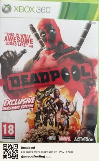 Deadpool Xbox 360, PAL box front