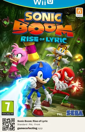 Sonic Boom: Rise of Lyric Nintendo Wii U, PAL box front