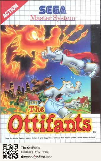 The Ottifants Sega Master System, PAL box front