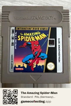 The Amazing Spider-Man Game Boy, PAL cartridge label