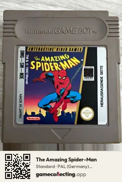 The Amazing Spider-Man Game Boy, PAL cartridge label