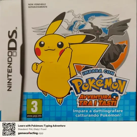 Learn with Pokémon: Typing Adventure Nintendo DS, Italy box front