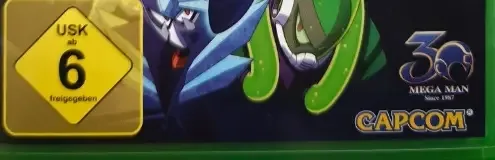 Mega Man 11, the USK square on its front