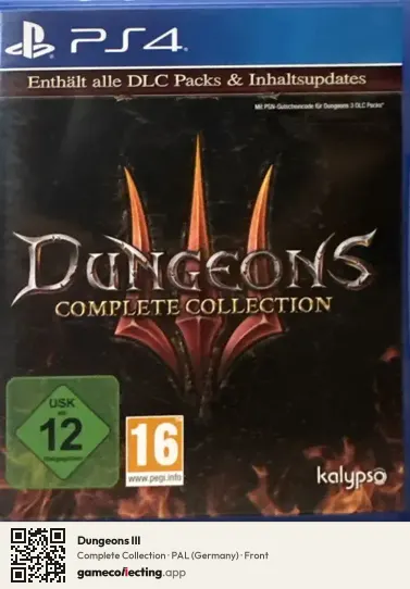 Dungeons III PlayStation 4, Germany box front