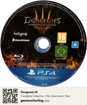 Dungeons III PlayStation 4, PAL disc