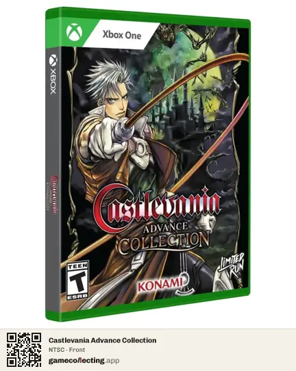 Castlevania Advance Collection Xbox One, NTSC box front