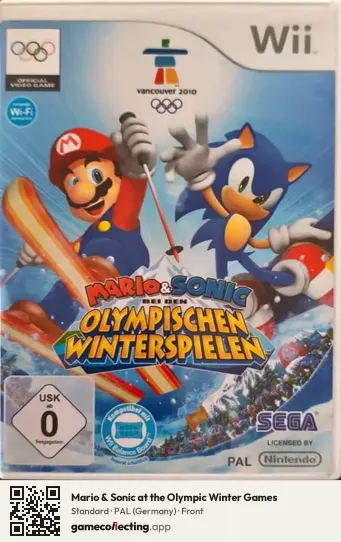 Mario & Sonic at the Olympic Winter Games Nintendo Wii, Germany box front