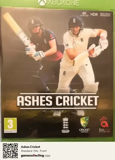 Ashes Cricket Xbox One, PAL box front