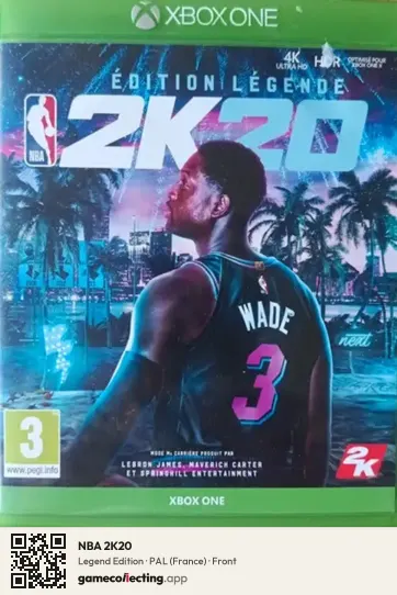 NBA 2K20 Xbox One, France box front