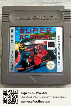 Super R.C. Pro-Am Game Boy, PAL cartridge label