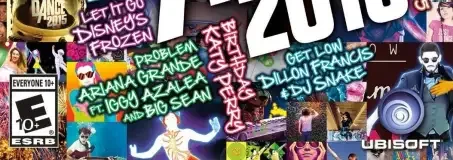 Just Dance 2015, the ESRB box on its front