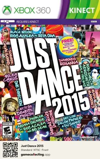 Just Dance 2015 Xbox 360, NTSC box front