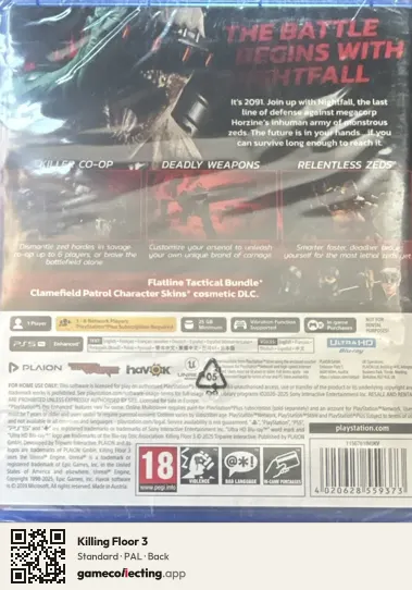 Killing Floor 3 PlayStation 5, PAL box back
