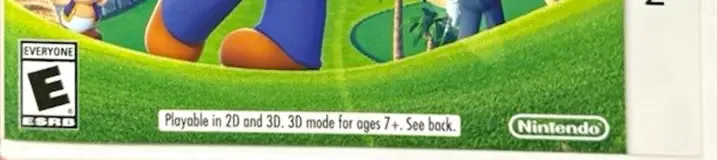 Mario Golf: World Tour, the ESRB box on its front