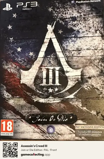 Assassin's Creed III PlayStation 3, PAL box front