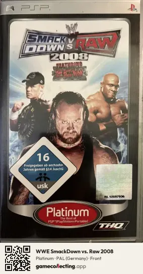 WWE SmackDown vs. Raw 2008 PlayStation Portable, Germany box front