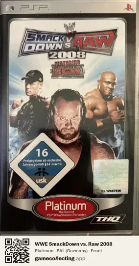 WWE SmackDown vs. Raw 2008 PlayStation Portable, Germany box front