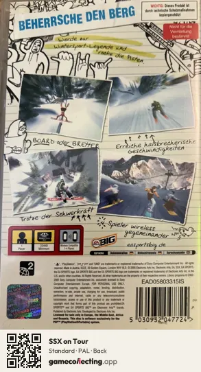 SSX on Tour PlayStation Portable, PAL box back