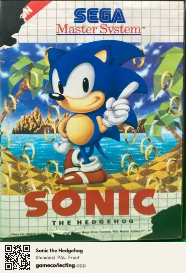 Sonic the Hedgehog Sega Master System, PAL box front