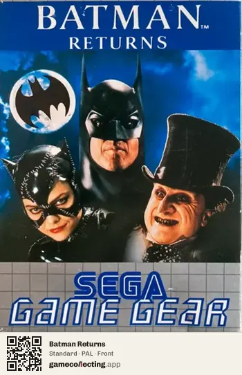 Batman Returns Sega Game Gear, PAL box front