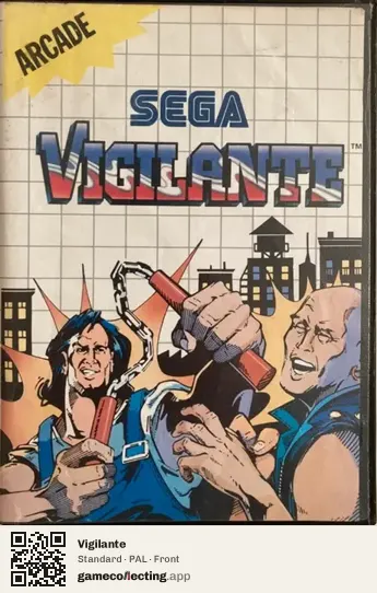 Vigilante Sega Master System, PAL box front