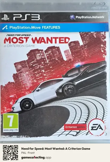Need for Speed: Most Wanted: A Criterion Game PlayStation 3, PAL box front