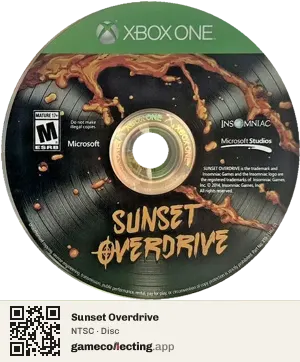 Sunset Overdrive Xbox One, NTSC disc