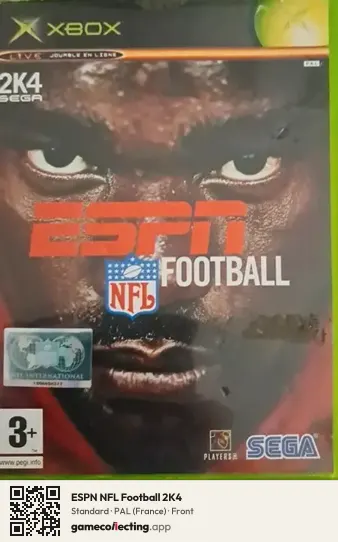 ESPN NFL Football 2K4 Xbox, France box front