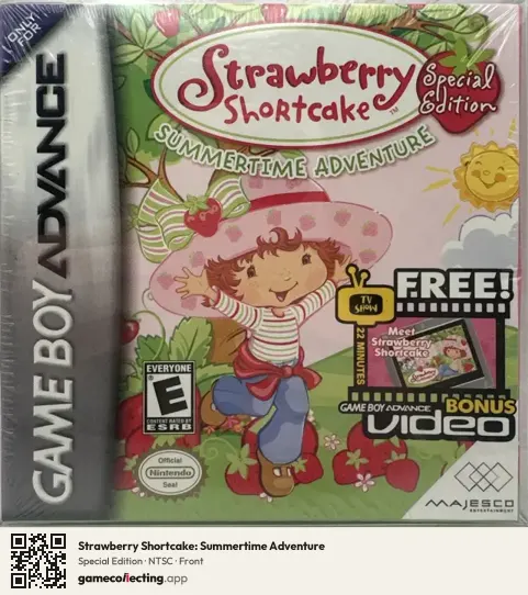 Strawberry Shortcake: Summertime Adventure Game Boy Advance, NTSC box front