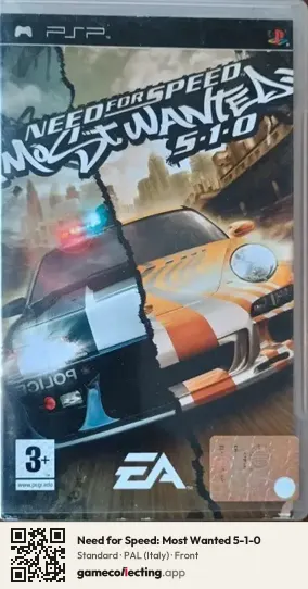 Need for Speed: Most Wanted 5-1-0 PlayStation Portable, Italy box front