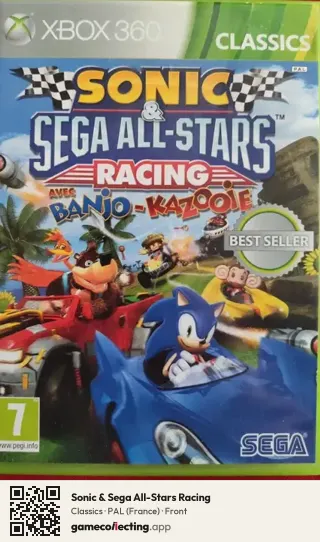 Sonic & Sega All-Stars Racing Xbox 360, France box front