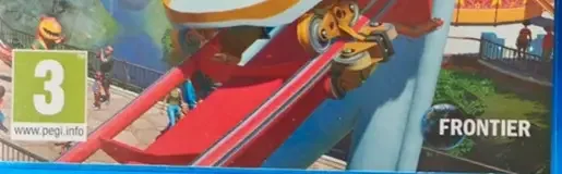 Planet Coaster: Console Edition, the PEGI square on its front