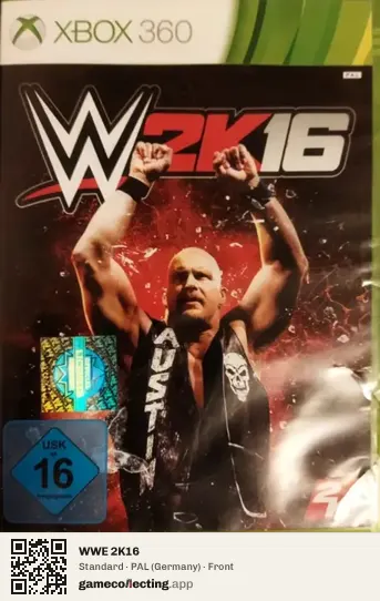 WWE 2K16 Xbox 360, Germany box front