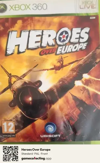 Heroes Over Europe Xbox 360, PAL box front